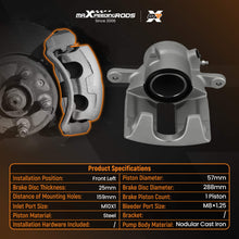 Laad de afbeelding in de galerijviewer, Front Left Side Brake Caliper Disc compatible for Mercedes A W169 B W245 A1694200983 57mm