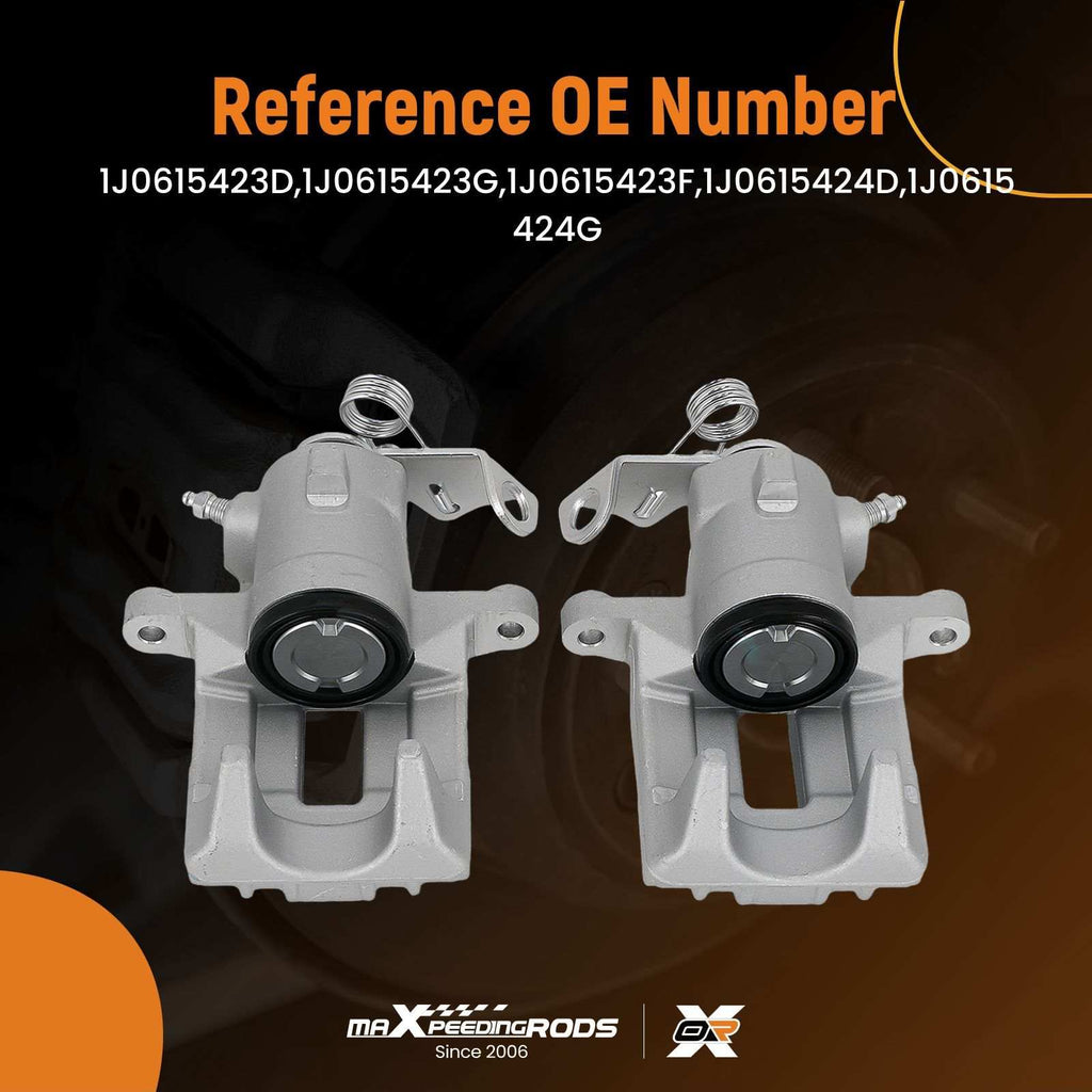 2x Brake Caliper Rear Left Right compatible for Audi A3 TT/Compatible for Volkswagen Golf Beetle 19B2577