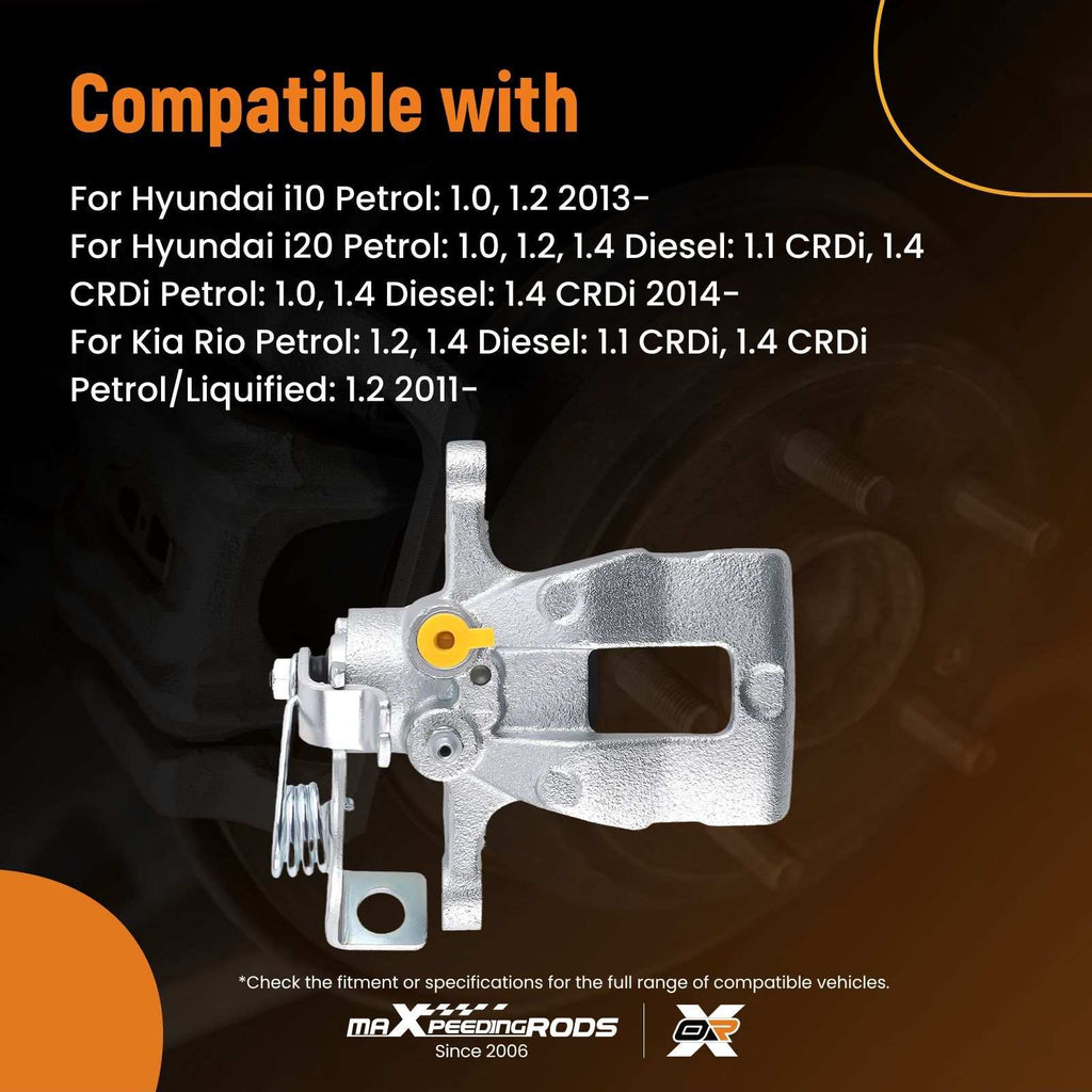 Pair Brake Caliper Rear Left Right compatible for Hyundai i10 1.0 1.2 i20 1.4 58210C8300