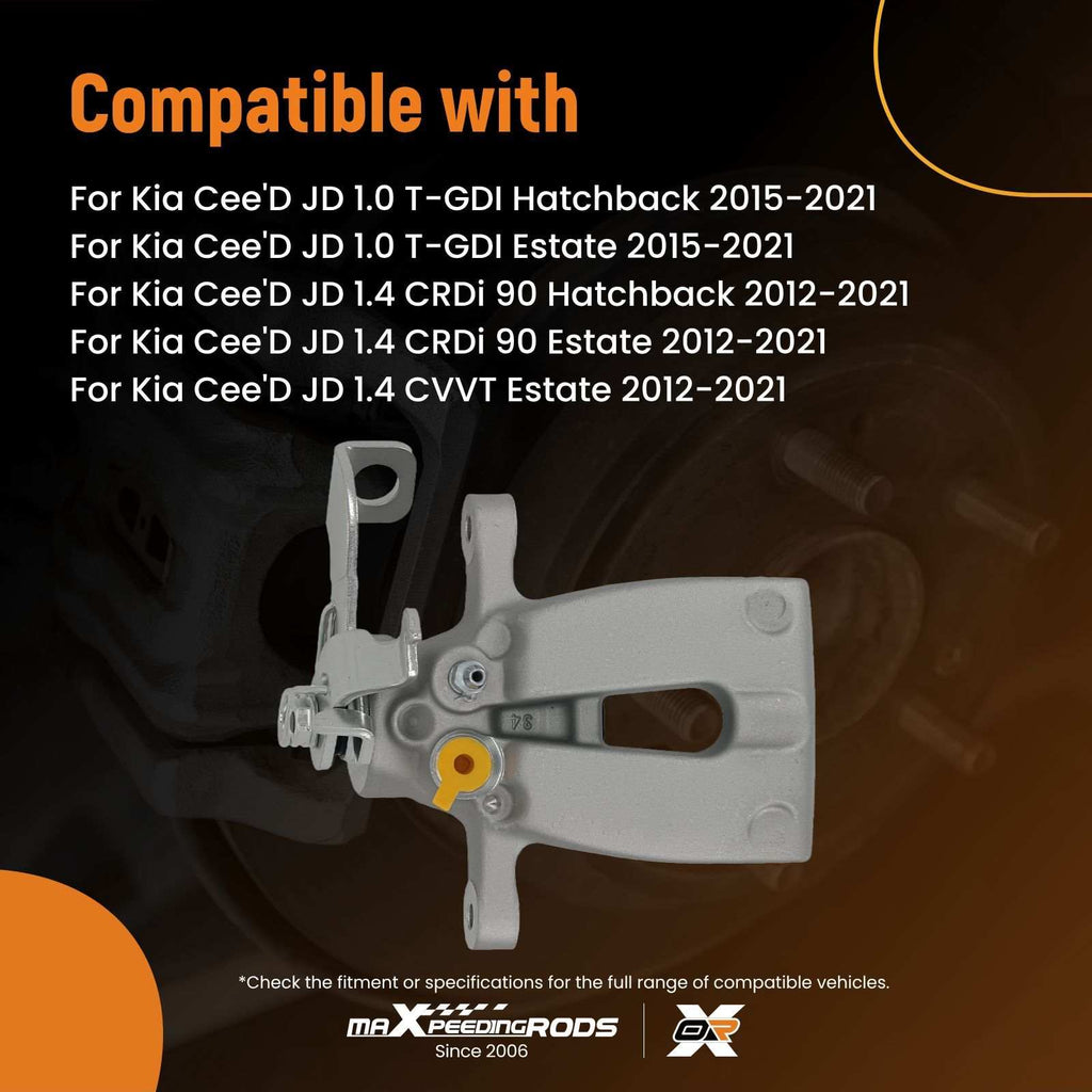 Brake Caliper Rear Right Side compatible for Kia Ceed Pro Ceed JD 1.0 1.4 1.6 2012-On 10mm
