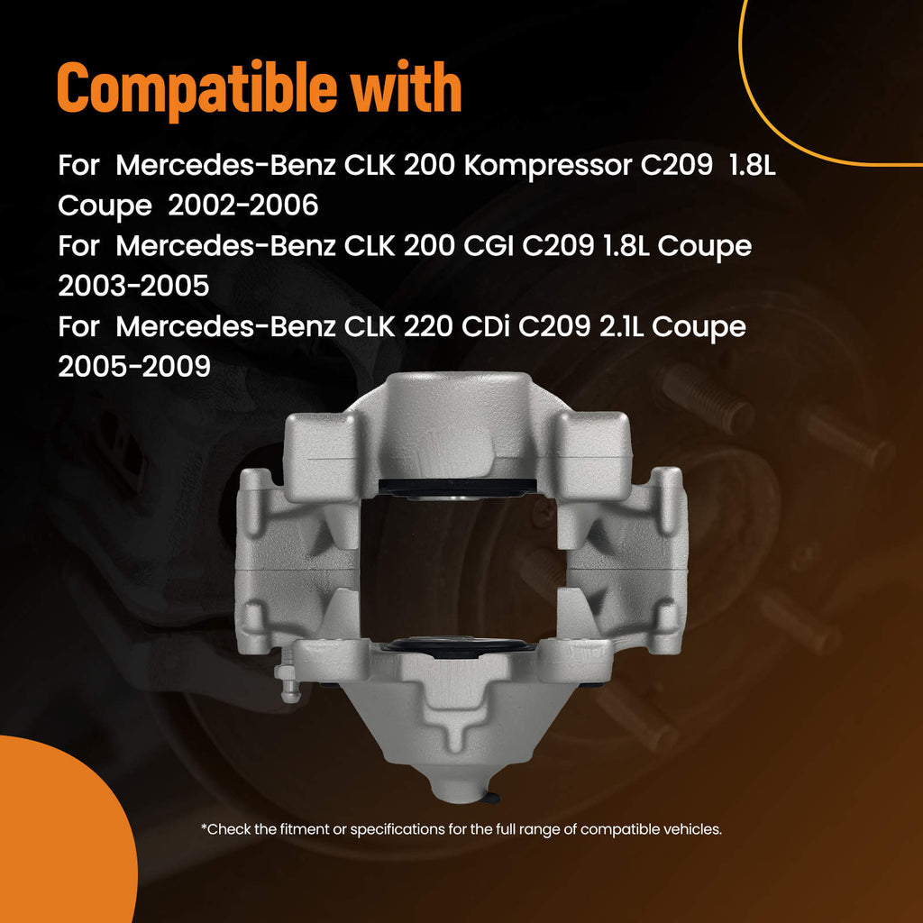 Fixed Brake Caliper Rear Left compatible for Mercedes-Benz CLK SLK C209 343686 278mm