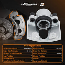 Laad de afbeelding in de galerijviewer, Brake Caliper Front Right compatible for Ford Puma 1997-02 StreetKa 2003-2005 BCA1060 54mm