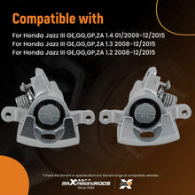 Load image into Gallery viewer, 2 Rear Disc Brake Calipers compatible for Honda Jazz MK3 2008-2015 1.2 1.3 1.4 740091 239mm