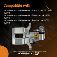 Laad de afbeelding in de galerijviewer, Rear Brake Caliper Right Side compatible for Honda Jazz MK3 1.2 1.3 1.4 2008-2015 239mm