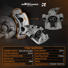 Laad de afbeelding in de galerijviewer, Pair Brake Caliper Rear Left + Right compatible for Iveco Daily Mk3 Mk4 1999-2014 42548181