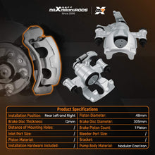 Laad de afbeelding in de galerijviewer, Pair Rear Left Right Brake Calipers compatible for Nissan NV400 compatible for Opel Movano compatible for Renault Master
