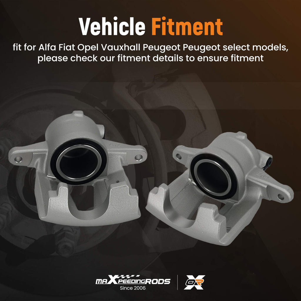 Pair Brake Caliper Front Left Right for compatible for Vauxhall Corsa D 2006-2014 71793194