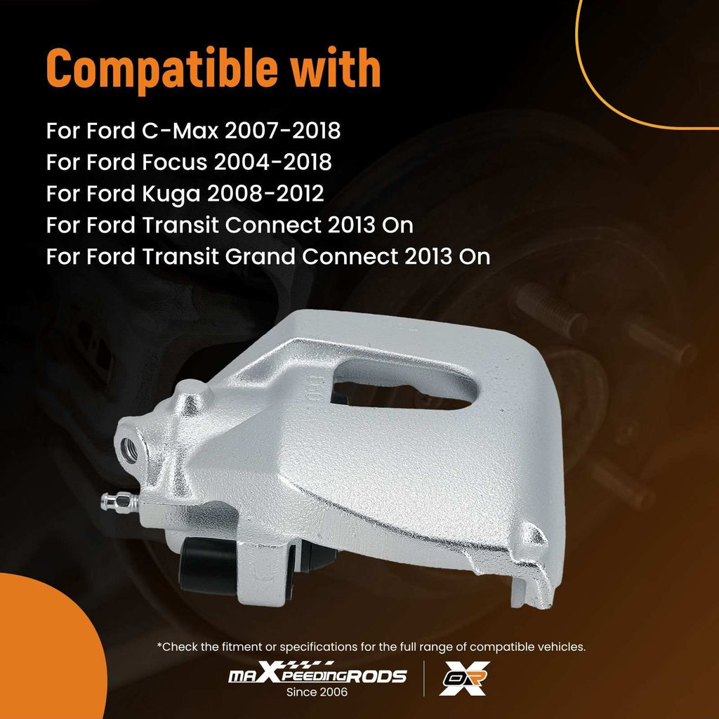 Brake Caliper Front Right compatible for Ford Focus 2004-2018 C-Max 2007-2018 Kuga 2008-12