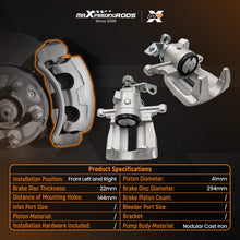 Laad de afbeelding in de galerijviewer, Rear Pair Brake Caliper compatible for Vw Transporter T5 T6 03-19 7h0615424 /423