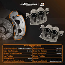 Laad de afbeelding in de galerijviewer, Front Brake Caliper Left + Right compatible for Mercedes-Benz Viano W639 Vito W447 300mm