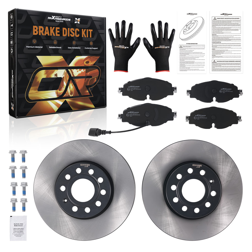 Voor Brake Discs Pads Set geschikt voor VW Golf VII Hatchback 2012-2021 24012501451