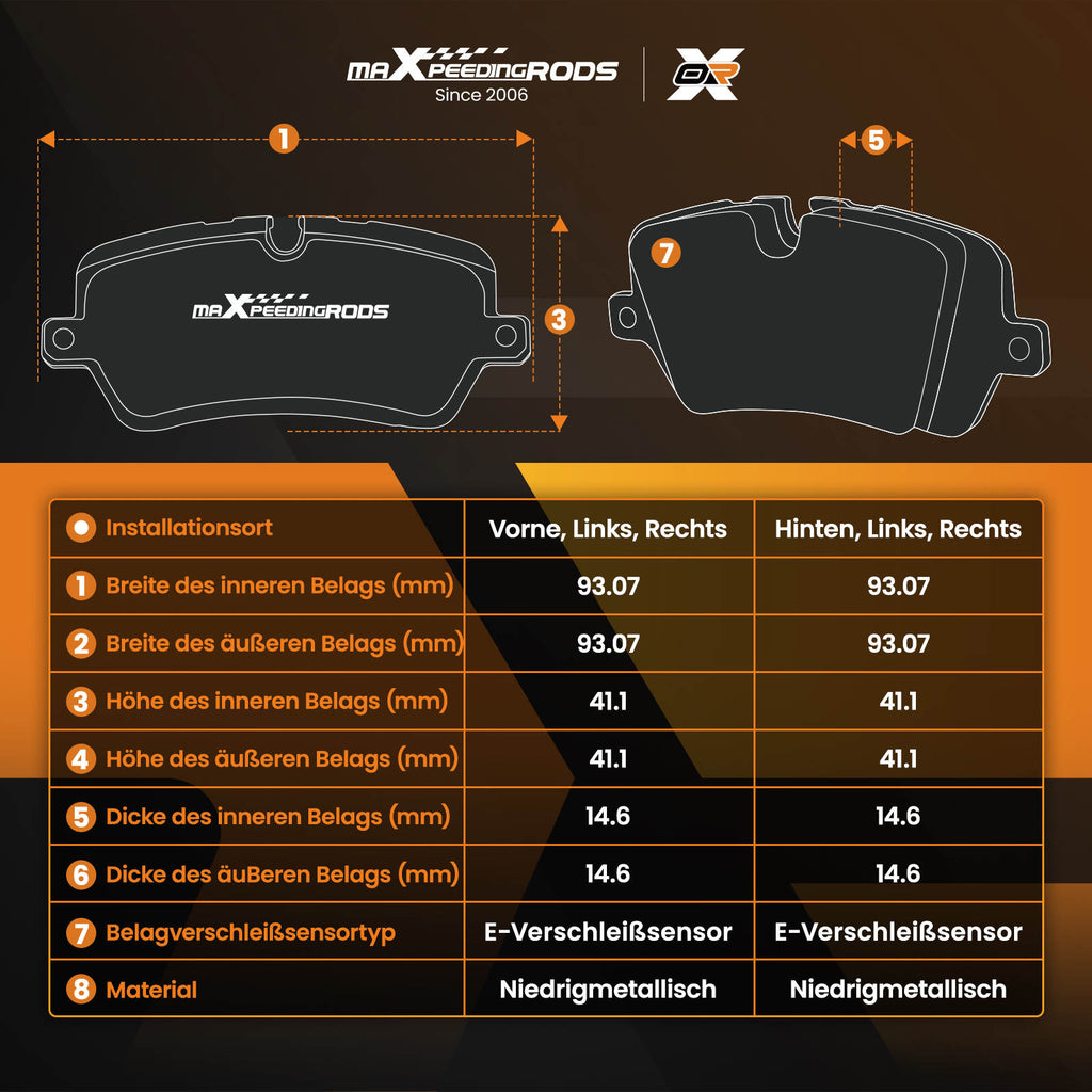 Rear Brake DiscsBrake Pads compatible for Hyundai i30 ix35/Compatible for Kia Ceed Pro CeeD ED Sportage