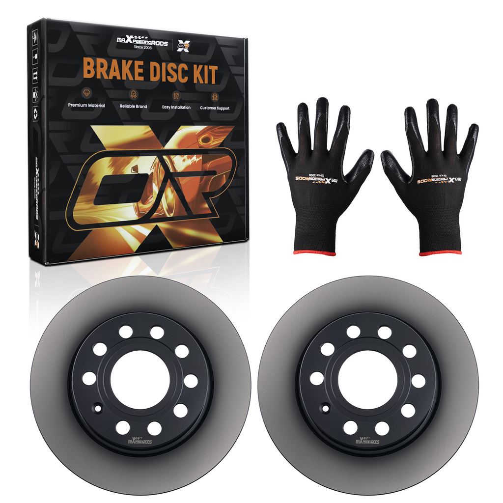 Pair Brake Discs Achter LeftRight geschikt voor VW Golf V VI Jetta geschikt voor Audi A3 1K0615301AC