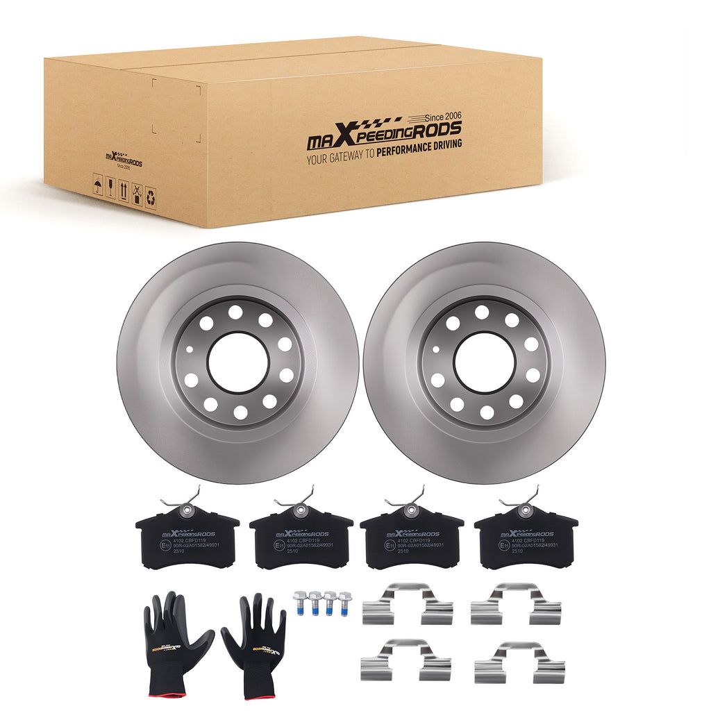 254.7mm Achter BrakeDiscs Pads geschikt voor Audi A3 2003-2013/geschikt voor Seat Altea 2004-2015