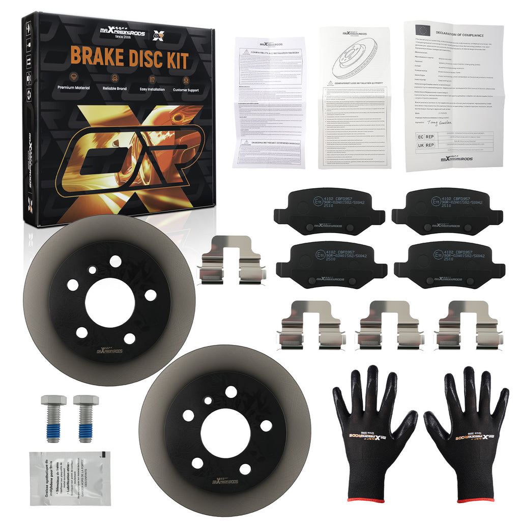 Brake DiscsBrake Pads Achter geschikt voor Mercedes-Benz A-Klasse W169 B-Klasse W245