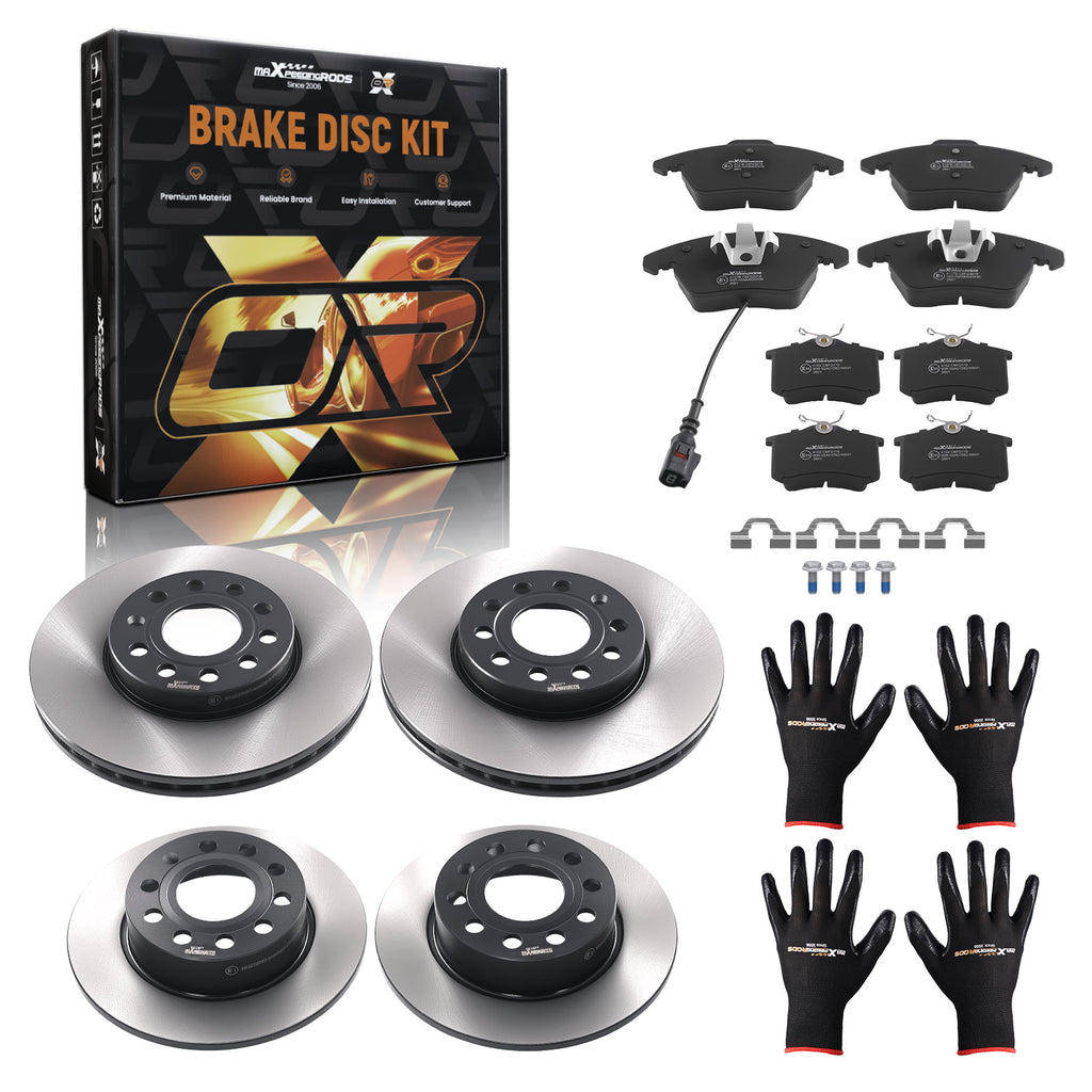 Voor+Achter Brake Discs Pads Kit geschikt voor VW Beetle/geschikt voor VW Golf Plus 2011-2013 1K0698151