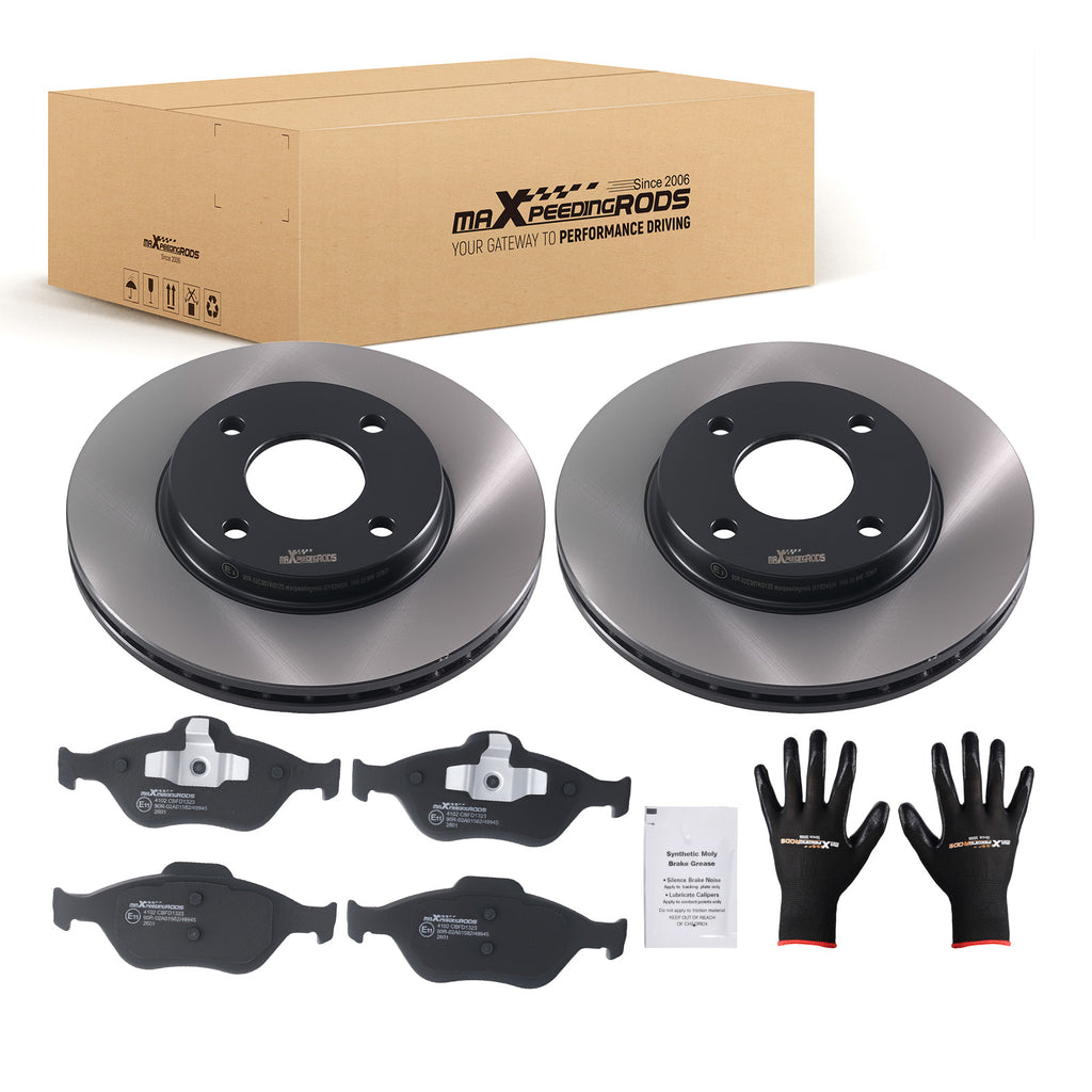 Voor Brake Discs Pads Set geschikt voor Ford Courier J3/Fiesta MkIV/KA 1999-2008 1101464
