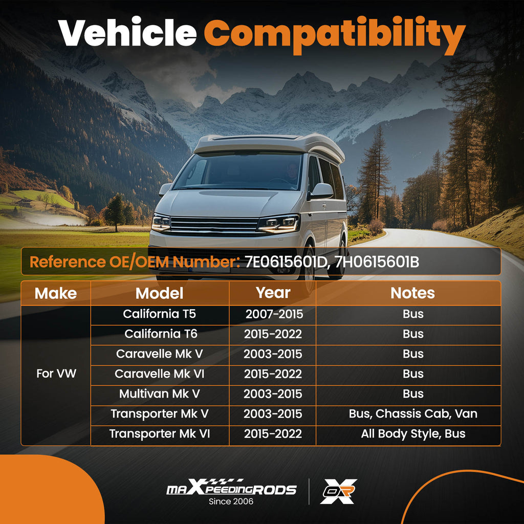 2x Brake Discs Rear compatible for VW Multivan Transporter T5 T6 Caravelle 03-22 7H0615601B