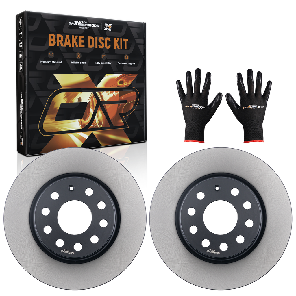 Pair Brake Disc Voor LeftRight geschikt voor VW Golf V VI Jetta 2003-2021 1K0615601AB