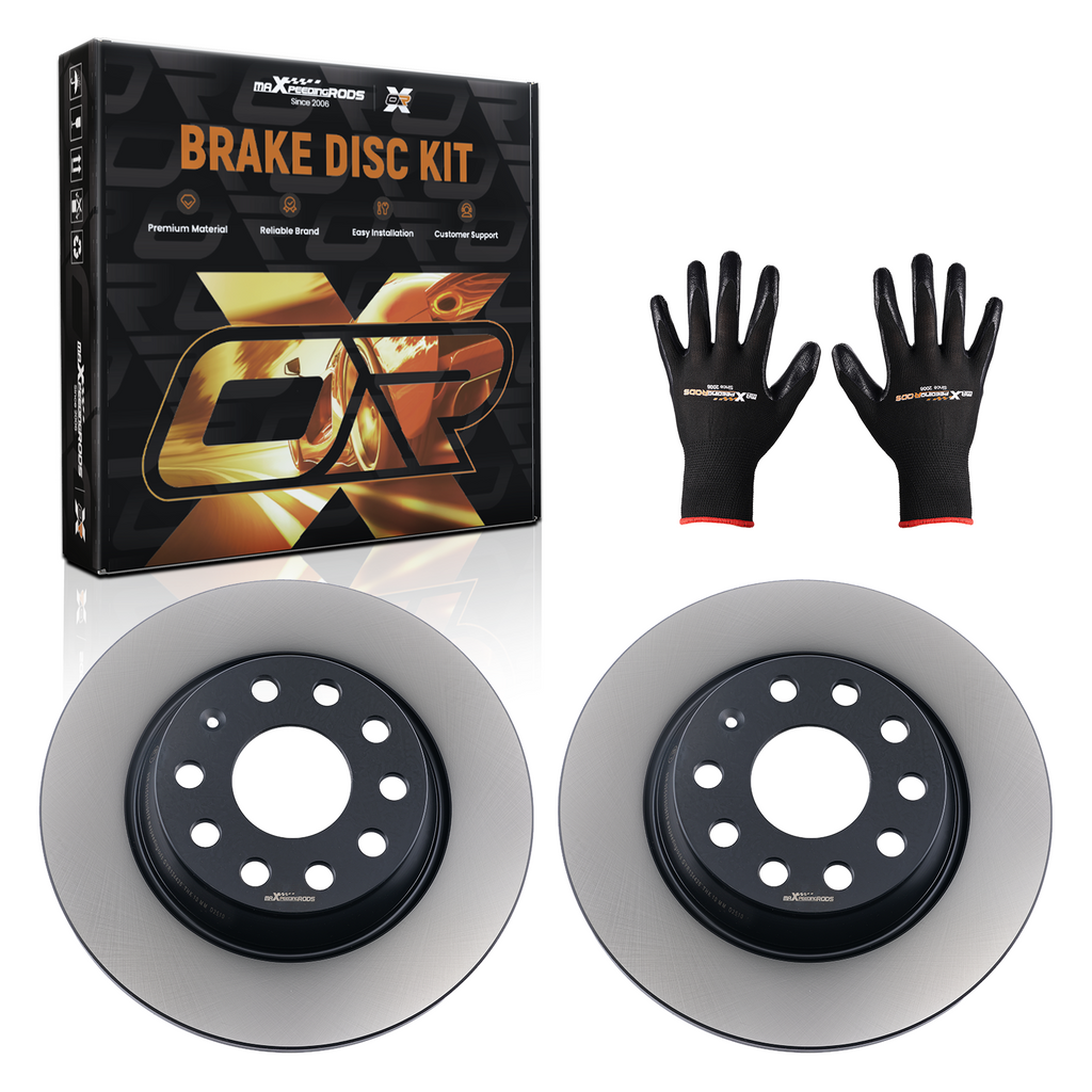 Pair Achter Brake Discs LeftRight geschikt voor Audi A3 geschikt voor VW Golf 2003-2013 1K0615601AD