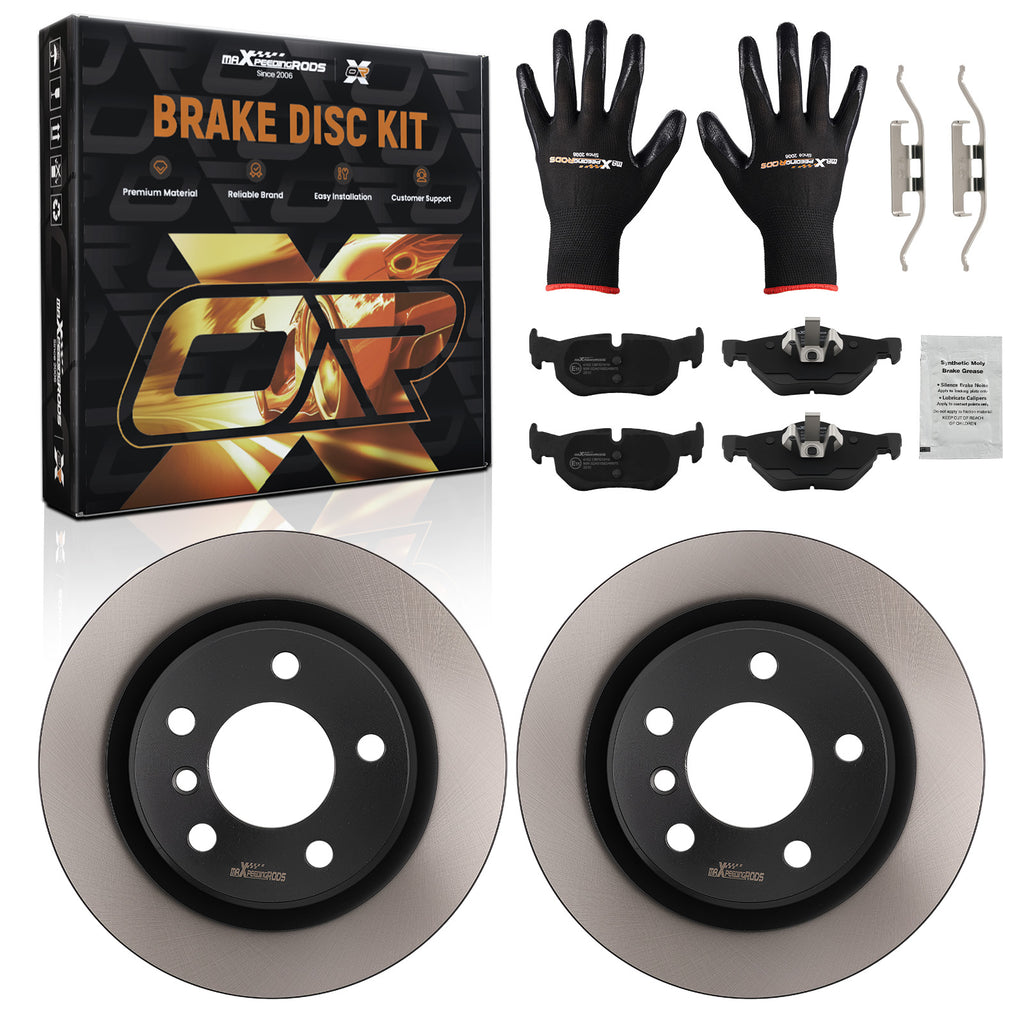 Vented Brake Discs+Pads Set 300mm Achter geschikt voor BMW 1/ 3 Series E81 E87 E90 E91 E92