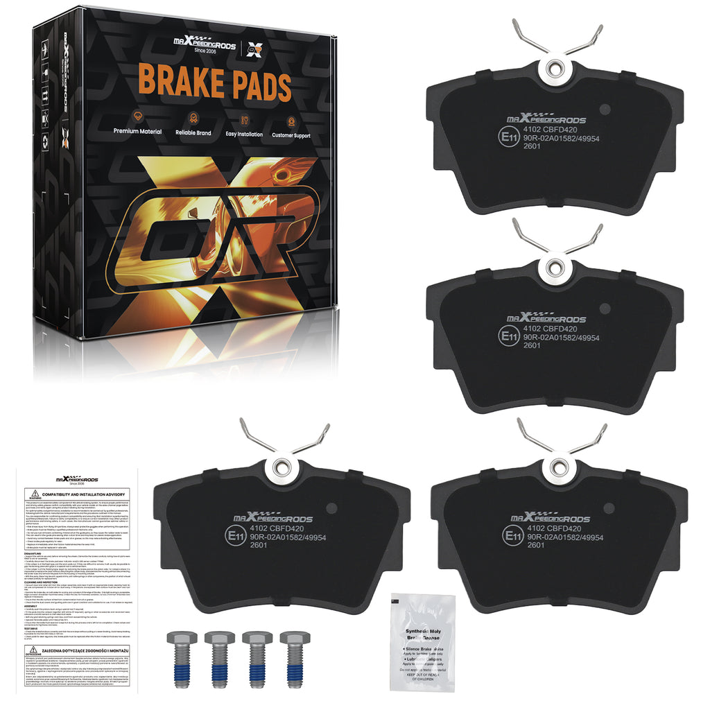Achter Brake Pads Set geschikt voor Vauxhall Vivaro/geschikt voor Renault Trafic 2001-2023 4406000Q2E