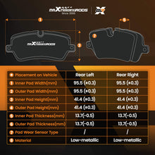 Laad de afbeelding in de galerijviewer, 4pcs Rear Brake Pads compatible for Mercedes A/B-Klasse W169/W245 2004-2012 1694201120