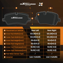Load image into Gallery viewer, Rear LR Brake Pads compatible for Land Rover Range Rover L322 V8 2002-2012 34216761240