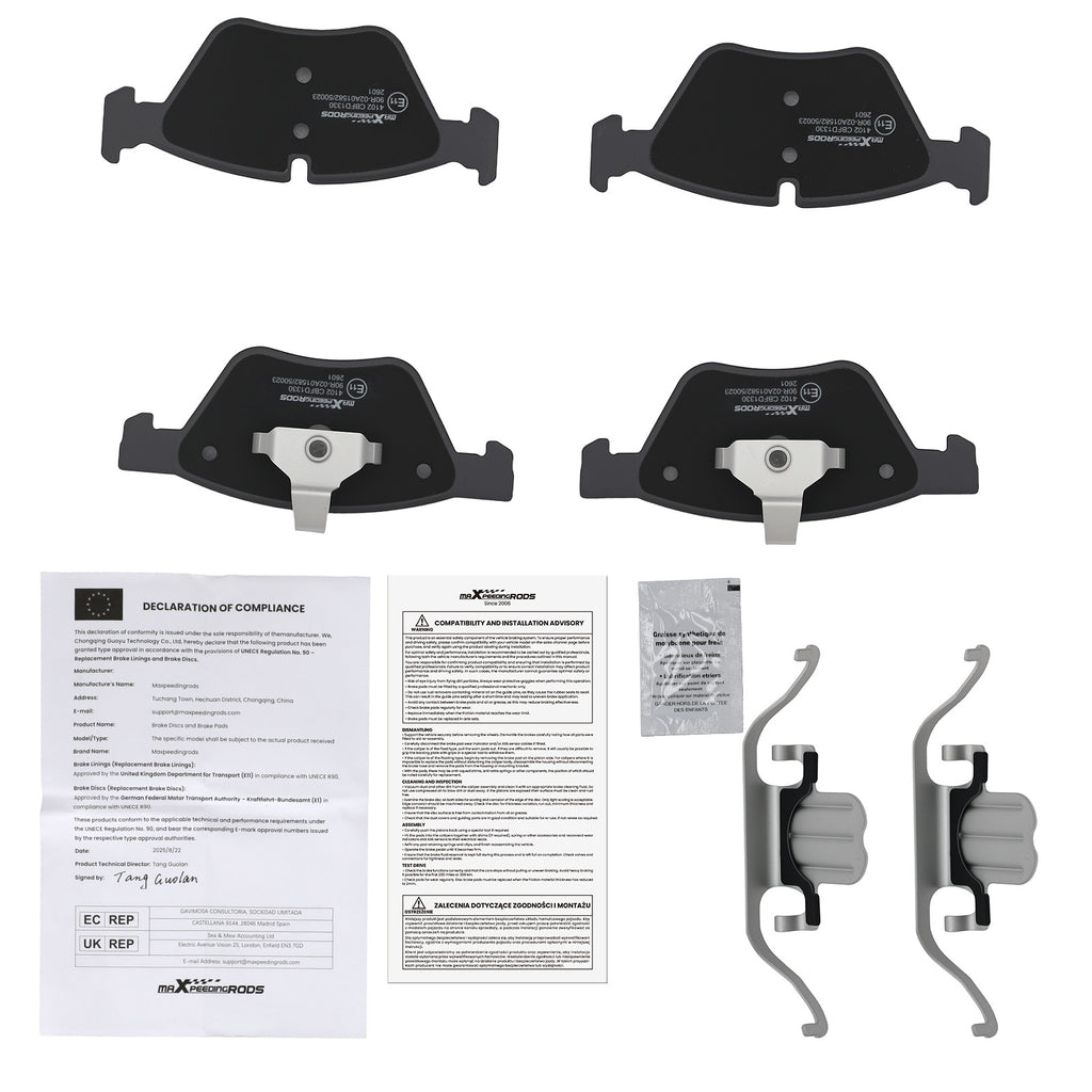 4pcs Voor Brake Pads geschikt voor BMW 3 Convertible/1 Conv 2006-2013 34116763617