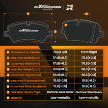Laad de afbeelding in de galerijviewer, Brake Pads Set Front compatible for Ford Transit Custom Bus V362 2012-2023 MEBK2J2K021AA