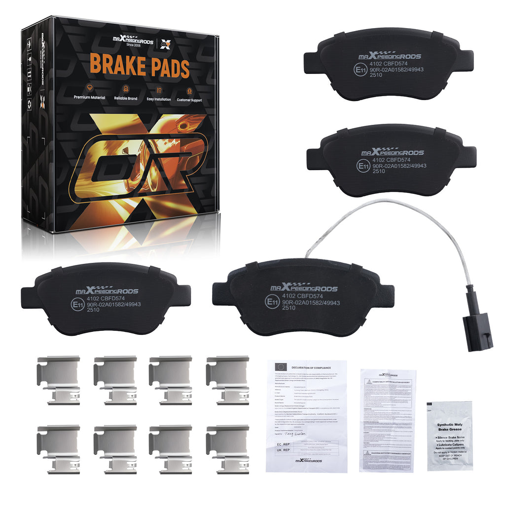 Voor Brake Pads Set geschikt voor Alfa Romeo MiTo 2009-2018/geschikt voor Fiat 500 2007-2023 71770098