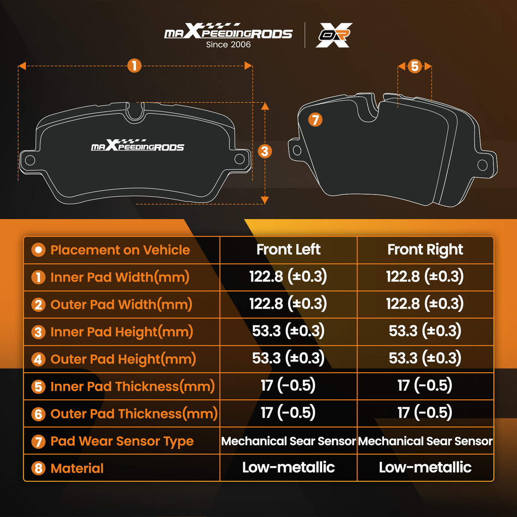 Front Brake Pads Set compatible for Vauxhall Adam M13 2012-19/Corsa Mk III (D) S07 2006-14