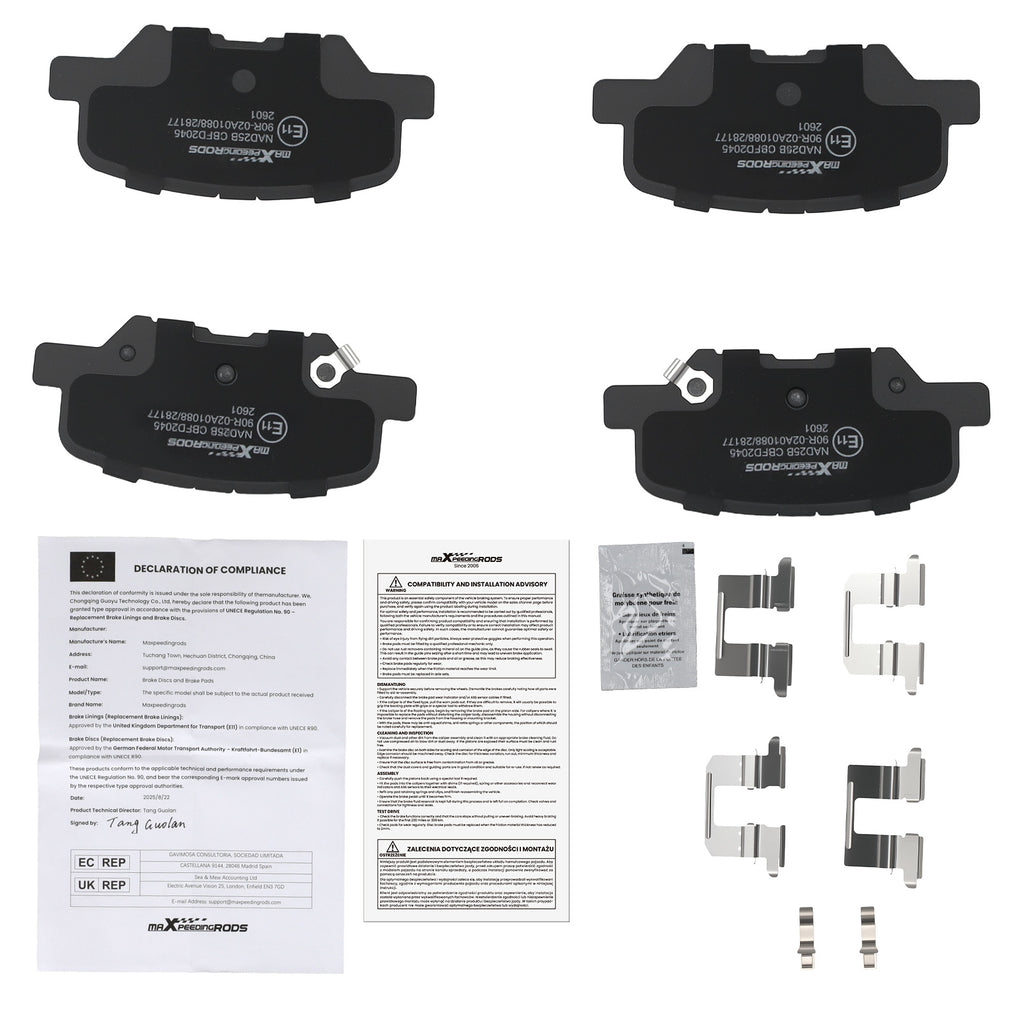 Achter Brake Pads Set geschikt voor Mitsubishi Outlander/geschikt voor Mazda 6 2012-2020 1609899680