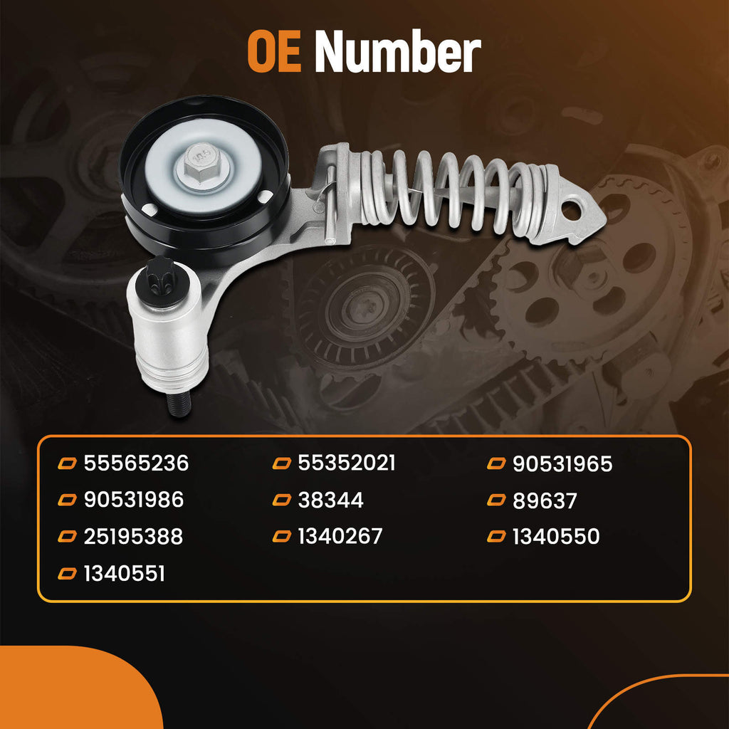 Drive Belt Tensioner compatible for Chevy Cruze Sonic Trax compatible for Buick Encore 1.4L 55565236