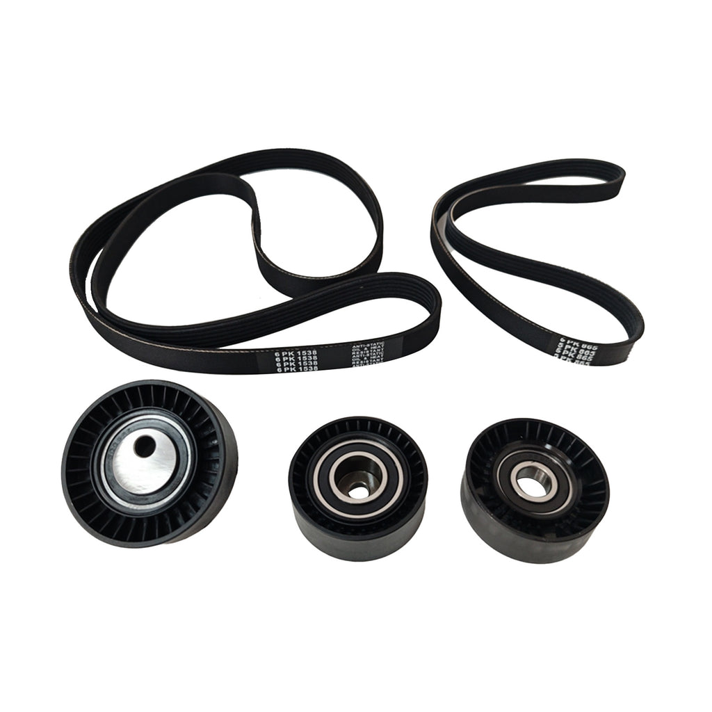 Kit de poulie courroie trapezoidal nervures geschikt voor BMW 3 E46 5 E39 X5 11281738605