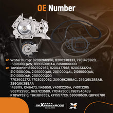 Laad de afbeelding in de galerijviewer, Timing Belt + Water Pump Kit compatible for Renault Clio Modus Wind compatible for Dacia Sandero 1.2 16V
