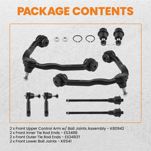 Laad de afbeelding in de galerijviewer, 8x Front Upper Control Arm Ball Joint Tie Rod compatible for GMC Yukon Chevy Silverado 1500