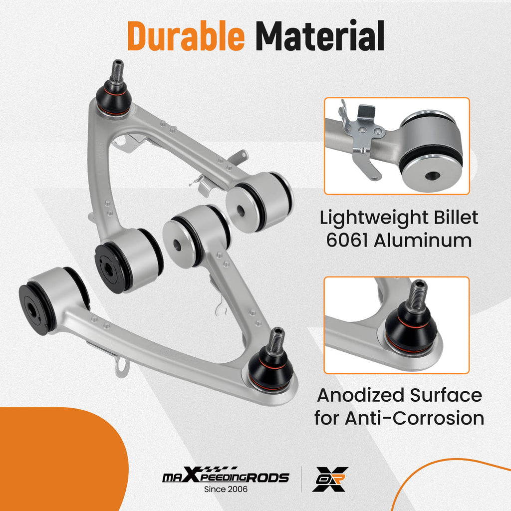 2X FRONT UPPER CONTROL ARM WISHBONE LHRH compatible for MASERATI QUATTROPORTE GRANTURISMO