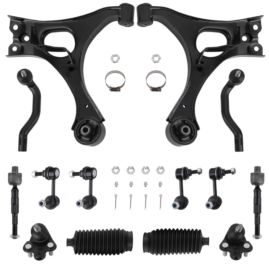 14 Pcs Voor Lower Control Arm en Outer Tie Rod End geschikt voor Honda Civic 2006-2011 Ophanging arms