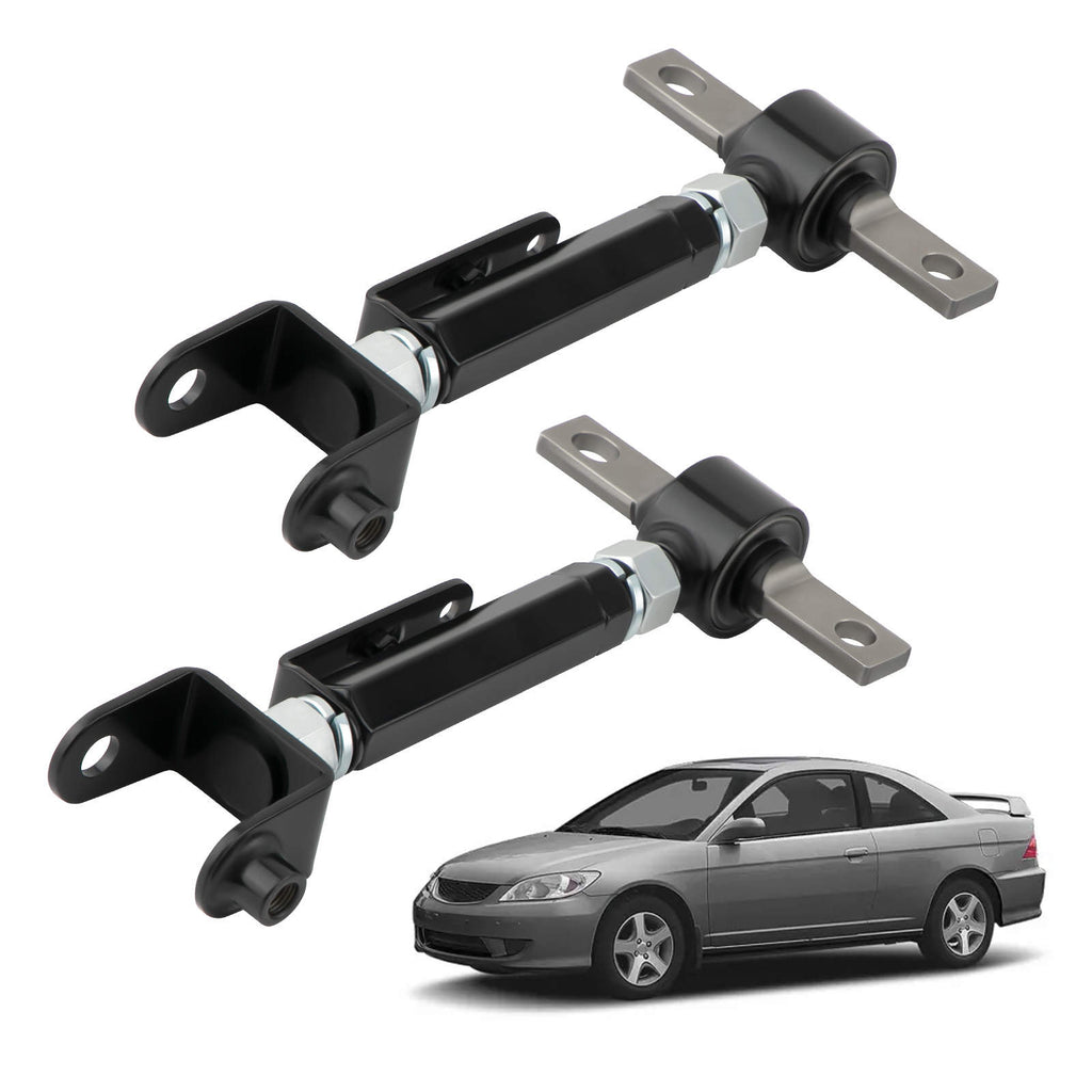 Pair Adjustable Rear Camber Control Arms compatible for Honda Civic 01-05 compatible for Acura RSX 02-06