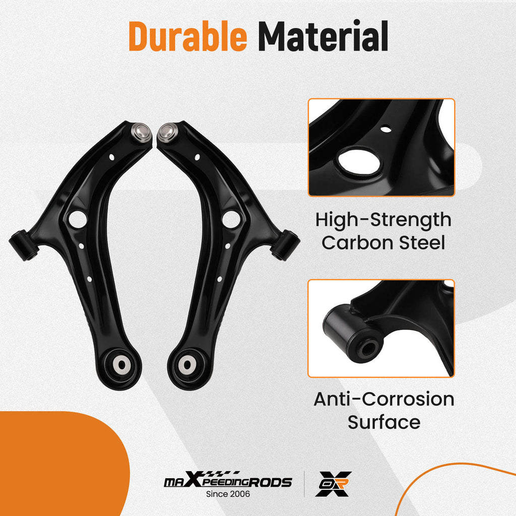 PAIR FRONT LOWER WISHBONE CONTROL ARMS LHRH compatible for FORD FIESTA MK7 B299 2008-18