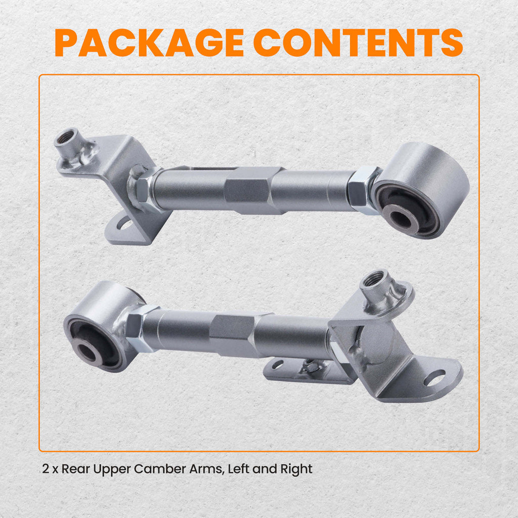 2Pcs Adjustable Rear Upper Camber Control Arm Kit compatible for Honda CRV CR-V 2002-2006