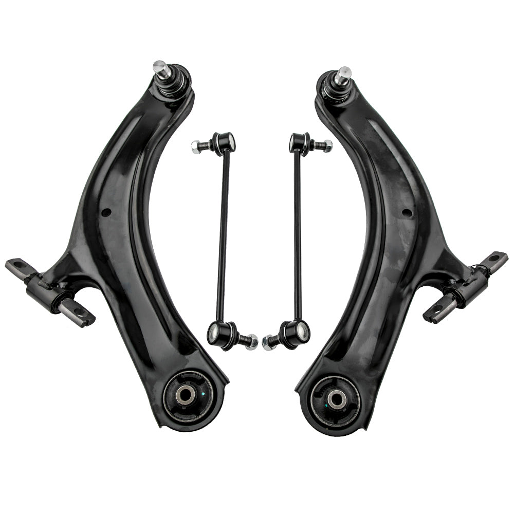 4x Wishbone Set Voor Links+Rechts geschikt voor Nissan Qashqai +2 I X-Trail Koleos I