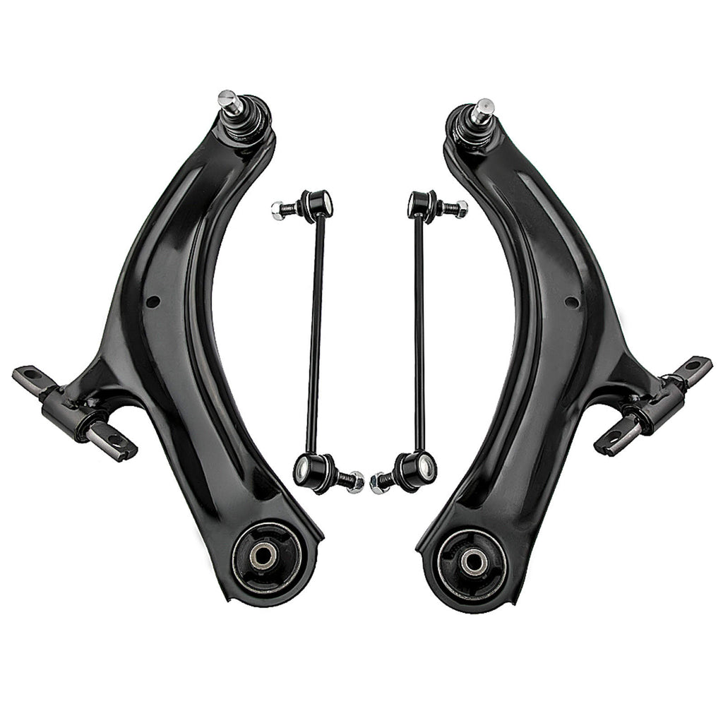 4x Wishbone Set Front Left+Right compatible for Nissan Qashqai +2 I X-Trail Koleos I