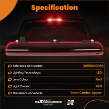 Laad de afbeelding in de galerijviewer, Rear 3rd LED High Level Stop Brake Light compatible for Renault Megane III 2008-2016 Red