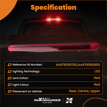 Laad de afbeelding in de galerijviewer, LED High Mount 3rd Third Brake Stop Light Lamp compatible for Mercedes Vito W447 2014-2020