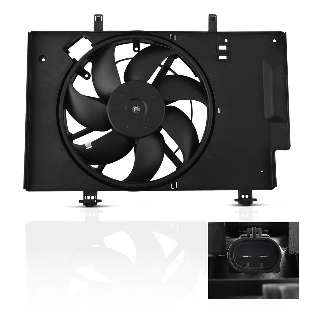 Radiator Cooling Fan compatible for Ford B-Max JK Fiesta VI 1.25 1.4 1.5 8V518C607AD