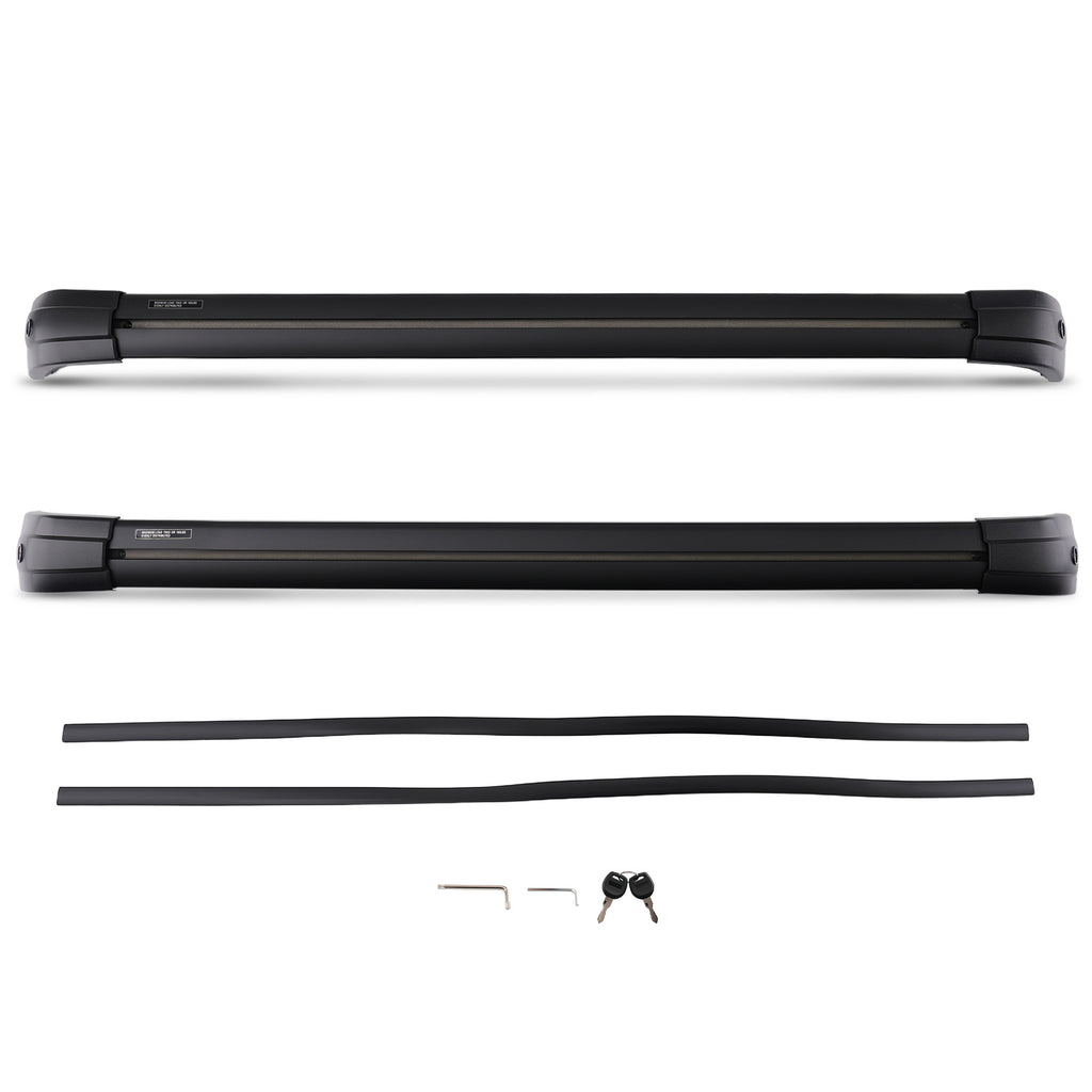 Black Aluminium Roof Cross Bars Rail Rack Pair geschikt voor Range Rover Sport L494 13-23
