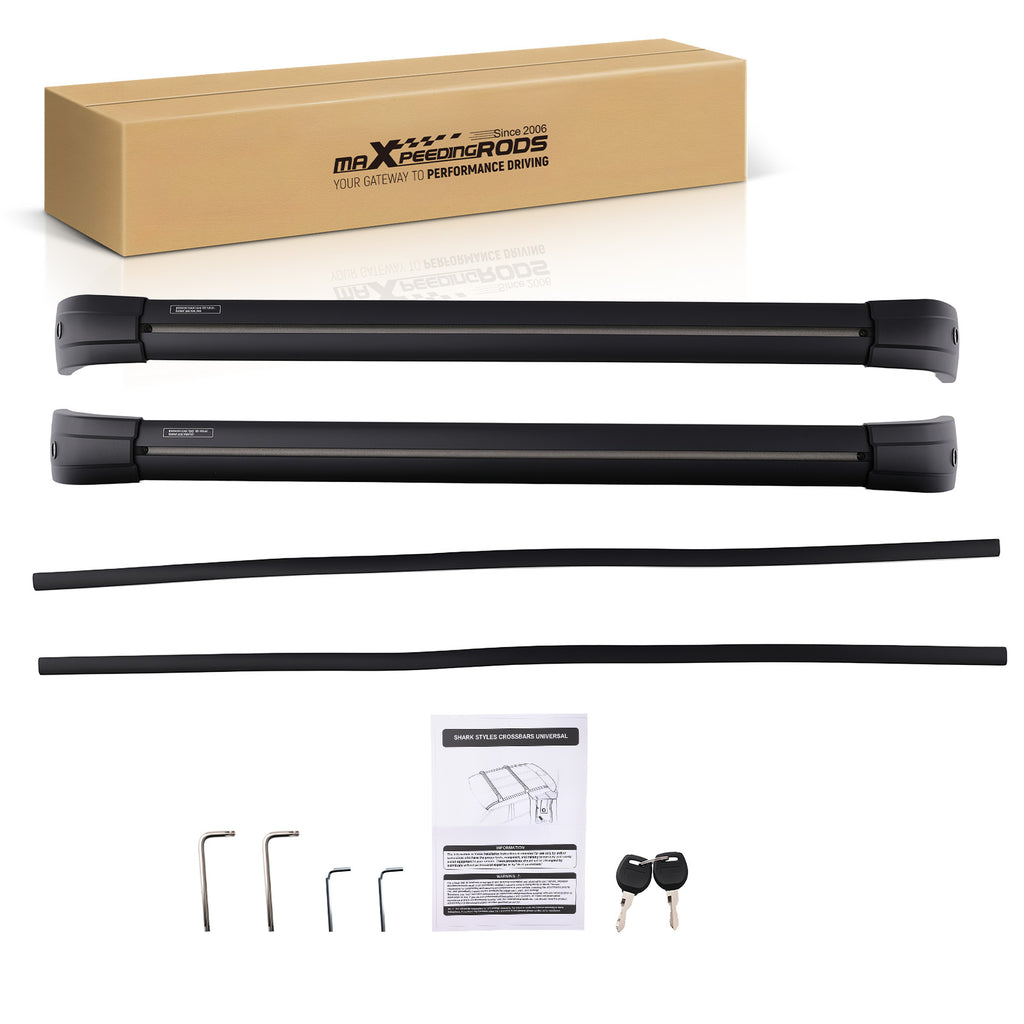 Pair Aluminium Black Roof Rack Cross Bars geschikt voor BMW X5 F15 F85 G05 F95 2013+