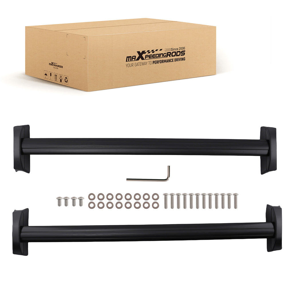 Black Roof Cross Bars Top Mount Luggage Rack Set geschikt voor Honda CRV Mk2 2002-2006